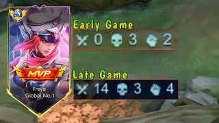 HOW TO COMEBACK THIS GAME WITH FREYA TRY THIS FREYA COMBO amp TRICK  FREYA BEST BUILD 2024  MLBB [upl. by Sumaes]