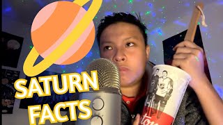 ASMR  10 Saturn facts with tingles and object rubbingtapping [upl. by Raphael]