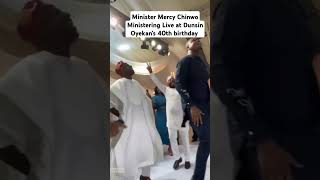 MERCY CHINWO LIVE AT DUNSINS 40TH BIRTHDAY DunsinOyekan mercychinwo youtube music god [upl. by Wordoow]