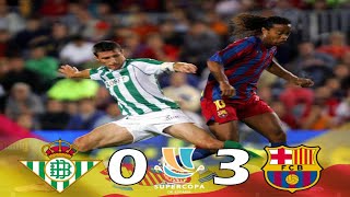 Supercopa de Espana 2005  FC Barcelona vs Real Betis  Extended Goals amp Highlights [upl. by Regnig22]