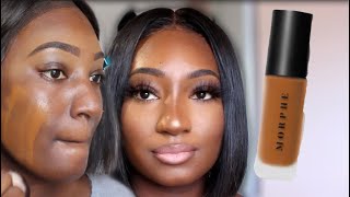 MORPHE SOFT FOCUS FILTER FOUNDATION REVIEW  32 DARK SKIN [upl. by Ethben]