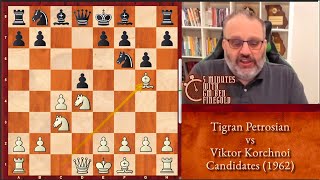 5 Minutes with GM Ben Finegold Tigran Petrosian vs Viktor Korchnoi Candidates 1962 [upl. by Campy]