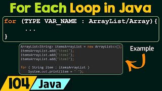 For Each Loop in Java [upl. by Rma]