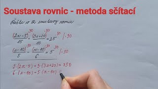 Soustava rovnic  procvičování 9 metoda sčítací [upl. by Anaiviv]