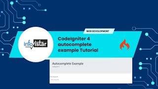 9 CodeIgniter 4 jQuery AJAX Autocomplete example with Bootstrap Tutorial  Infovistar codeigniter [upl. by Myrtice]