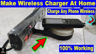 How To Make Wireless Charger  Make Jio Phone Wireless Charger Using Old Mobile Charger  Wireless [upl. by Akinehc]