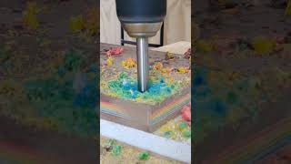 Rainbow wood shavings 🌈 diy woodworking [upl. by Aneleairam]