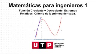 Función Creciente y Decreciente Extremos Relativos Criterio de la primera derivada [upl. by Kragh]