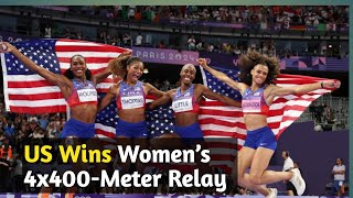 US Wins Women’s 4x400Meter Relay  Olympics 2024  Paris [upl. by Assert]