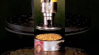 We Crushed Peanuts With a 150 Ton Hydraulic Press🫣😮 [upl. by Gerianna]