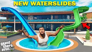 GTA 5  Franklin Buy New Waterslides For His House GTA 5 [upl. by Travus]