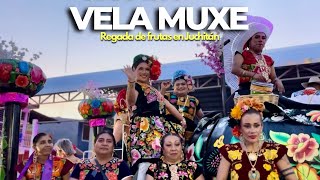 ASÍ FUE LA REGADA DE FRUTAS DE LA VELA MUXE en JUCHITÁN OAXACA  intrépidas buscadoras del peligro [upl. by Cutlerr]