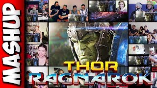 THOR Ragnarok Official Trailer Reactions Mashup [upl. by Lumbye]