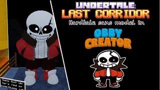 making Hardtale sans in obby creator [upl. by Pell]