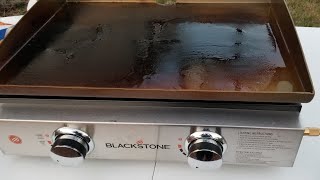 Seasoning Your New Blackstone Portable Outdoor 22 Griddle [upl. by Avik]