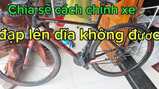 Chia sẽ cách chỉnh xe đạp lên dĩa không đươc [upl. by Julina]