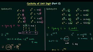 Cyclicity of Unit Digit Part 2 [upl. by Judith]