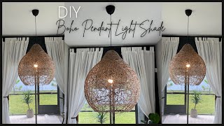 DIY  LARGE BOHO PENDANT LIGHT SHADE [upl. by Arymas135]