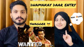 Pakistani couple react on wanted movie best action part Salman Khan entry [upl. by Iras867]