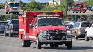 Brush 45  Engine 45  amp Rescue 45 Responding Phoenix Fire Department AZ [upl. by Elbertina]