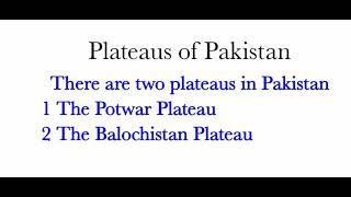 Plateaus of Pakistan [upl. by Dubenko]