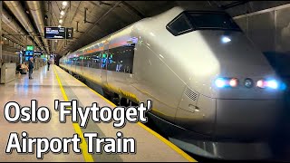 ⁴ᴷ⁶⁰ Exploring the Flytoget Airport Train Service in Oslo Norway [upl. by Miah488]