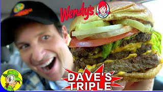 Wendys® DAVES TRIPLE® CHEESEBURGER Review 🍔 X 3  Peep THIS Out 👧 [upl. by Eislrahc]