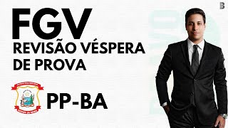 DIREITO CONSTITUCIONAL  FGV  CONCURSO PP BA [upl. by Harsho324]