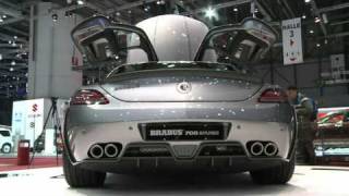 ► Mercedes SLS Brabus 700 ch BiTurbo à Geneve [upl. by Cam]