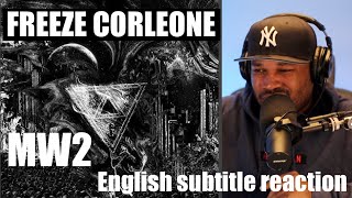 AMERICAN 🇺🇸 REACTS TO 🇫🇷 FREEZE CORLEONE  MW2  ENGLISH SUBTITLES [upl. by Aisad]