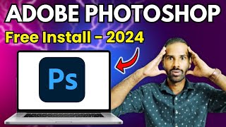 How to Install Adobe Photoshop for Free on Windows PC  Laptop✅ [upl. by Nerual]