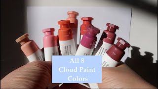 Glossier Cloud Paint Swatches and Try on all colors [upl. by Zat]