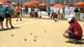 Campeonato España Petanca Tripletas Femenina Final 2014 CP Bahia vs CP San Boi [upl. by Kimon286]