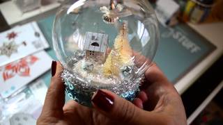 DIY Christmas Project Share Waterless Snow Globe Tinsel and Tags Ornament [upl. by Shaylyn]