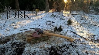 Granfors Small Forest Axe Splitting wood [upl. by Tirb]