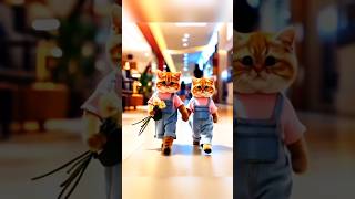 Cats couple  cutecats shortvideo  1000 subscribe cartoonvideo Kitty kittycat [upl. by Rebmit]