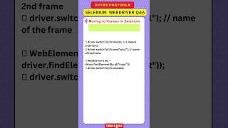 20Moving to Iframes in Selenium [upl. by Varin581]