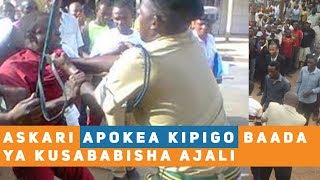 ASKARI APOKEA KIPIGO BAADA YA KUSABABISHA AJALI [upl. by Yznyl175]