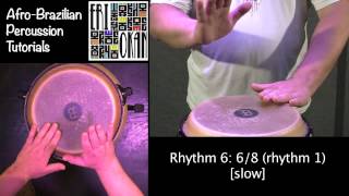 68 Rhythm 1 ERI OKAN AfroBrazilian Percussion Tutorial 6 [upl. by Angelina]