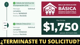 ¿Cómo Saber Sí CONCLUISTE tu Solicitud Beca de Educación Básica Septiembre 2023 [upl. by Kallick]