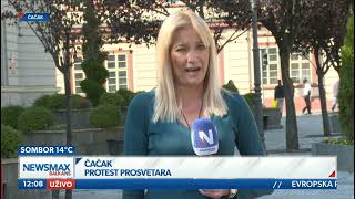 NEWSMAXBALKANS  PROTESTI PROSVETARA U ČAČKU [upl. by Anas681]