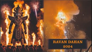 Ravan Dahan 2024 Dussehra ravan dussehra dussehrarangoli [upl. by Eiddam]