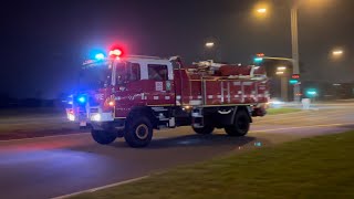 Narre Warren CFA Tanker amp FRV Commander Responding Code1 [upl. by Aleyak]