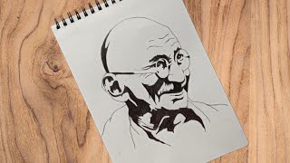 how to draw Mahatma Gandhi ll mohan das karamchand Gandhi drawing ll easy drawing [upl. by Jocko]