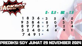 PREDIKSI SDY HARI INI 29 NOVEMBER 2024  BOCORAN SYDNEY HARI INI  ANGKA JITU SYDNY  RUMUSAN SDY [upl. by Shue]