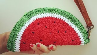 CARTUCHERA DE SANDÍA  TEJIDO EN CROCHET [upl. by Lucais]