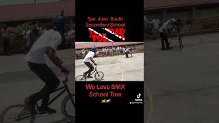 the We Love BMX School Tour at San Juan South Secondary School in Trinidad and Tobago 🇹🇹 bmx [upl. by Spindell428]