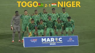 TOGO VS NIGER 2 1  RÉSUMÉ DU MATCH [upl. by Euqitsym]