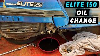 Honda Elite  Spacy 150  Engine Oil Change  Mitchs Scooter Stuff [upl. by Hgielek639]