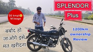 Hero splendor plus bs6 ownership review  splendor frist service cost  splendor plus black edition [upl. by Gant]